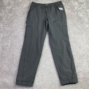 Eddie Bauer Joggers Women's 4 Petite Gray Fleece Lined Pockets Drawstring